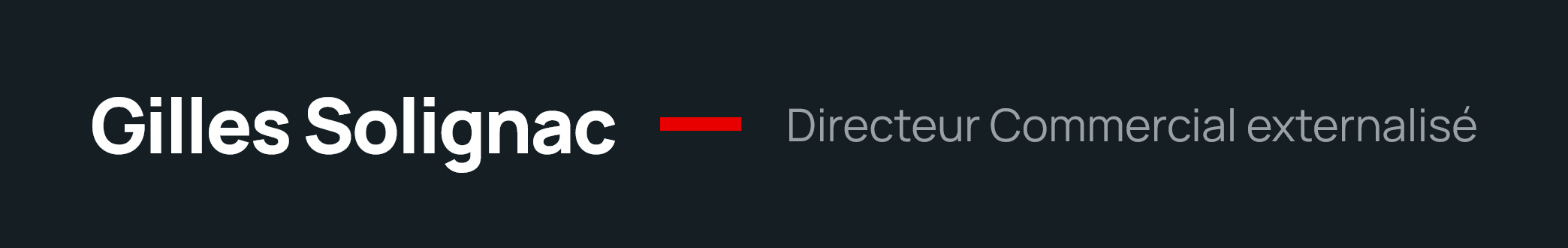 Gilles Solignac — Directeur Commercial externalisé