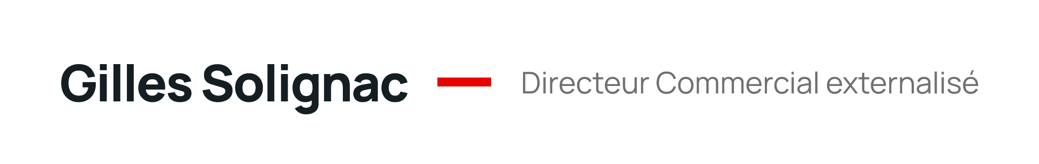 Gilles Solignac — Directeur Commercial externalisé